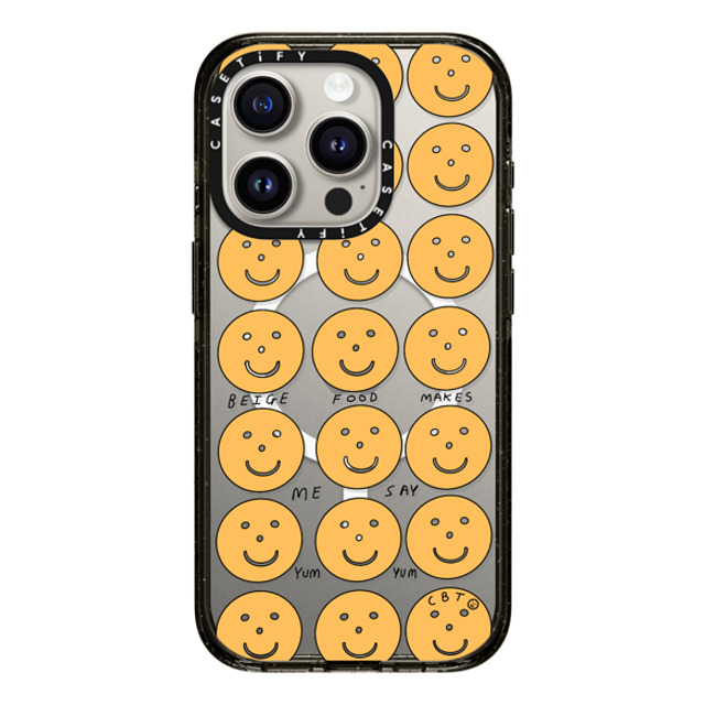 Constant Bagel Therapy x CASETiFY iPhone 15 Pro Case Food Black Impact Case MagSafe Compatible beige food makes me say yum yum Mother's Day Constant Bagel Therapy x CASETiFY iPhone 15 Pro Case Food Black Impact Case MagSafe Compatible beige food makes me say yum yum Mother's Day