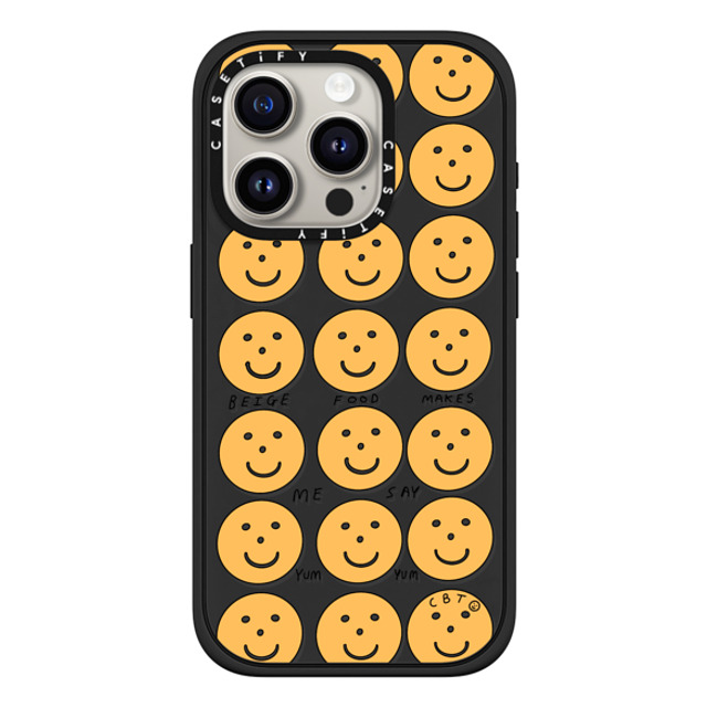 Constant Bagel Therapy x CASETiFY iPhone 15 Pro Case Food マットブラック インパクトケース MagSafe対応 beige food makes me say yum yum Mother's Day Constant Bagel Therapy x CASETiFY iPhone 15 Pro Case Food マットブラック インパクトケース MagSafe対応 beige food makes me say yum yum Mother's Day