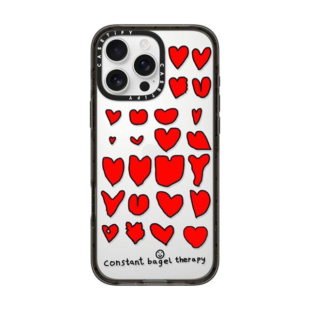 Constant Bagel Therapy x CASETiFY iPhone 16 Pro Max Case Heart,Love Black Impact Case all hearts Mother's Day Constant Bagel Therapy x CASETiFY iPhone 16 Pro Max Case Heart,Love Black Impact Case all hearts Mother's Day