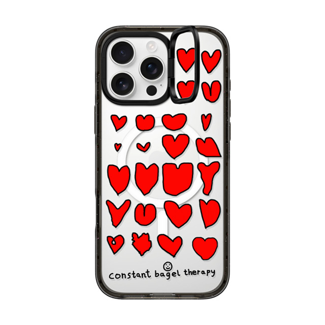 Constant Bagel Therapy x CASETiFY iPhone 16 Pro Max Case Heart,Love Black インパクトリングスタンドケース MagSafe対応 all hearts Mother's Day Constant Bagel Therapy x CASETiFY iPhone 16 Pro Max Case Heart,Love Black インパクトリングスタンドケース MagSafe対応 all hearts Mother's Day