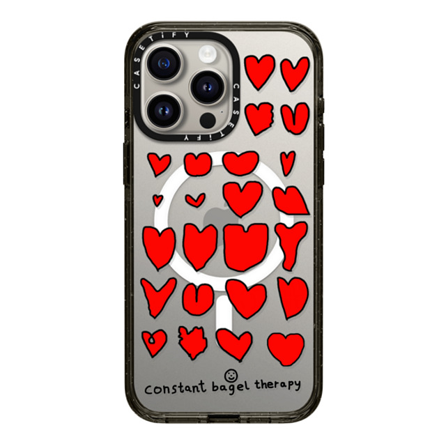 Constant Bagel Therapy x CASETiFY iPhone 15 Pro Max Case Heart,Love Black Impact Case MagSafe Compatible all hearts Back to School Constant Bagel Therapy x CASETiFY iPhone 15 Pro Max Case Heart,Love Black Impact Case MagSafe Compatible all hearts Back to School