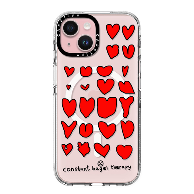 Constant Bagel Therapy x CASETiFY iPhone 15 Case Heart,Love Clear Clear Case MagSafe Compatible all hearts Father's Day Constant Bagel Therapy x CASETiFY iPhone 15 Case Heart,Love Clear Clear Case MagSafe Compatible all hearts Father's Day