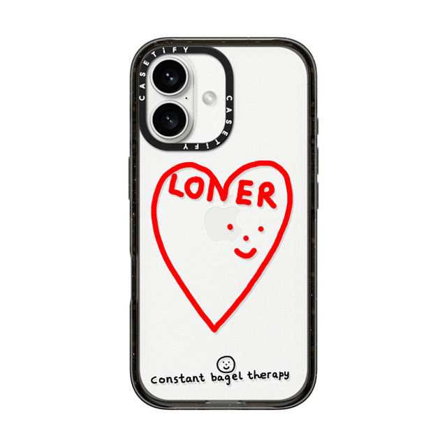 Constant Bagel Therapy x CASETiFY iPhone 16 Case Heart,Cartoon Black Impact Case loner Father's Day Constant Bagel Therapy x CASETiFY iPhone 16 Case Heart,Cartoon Black Impact Case loner Father's Day