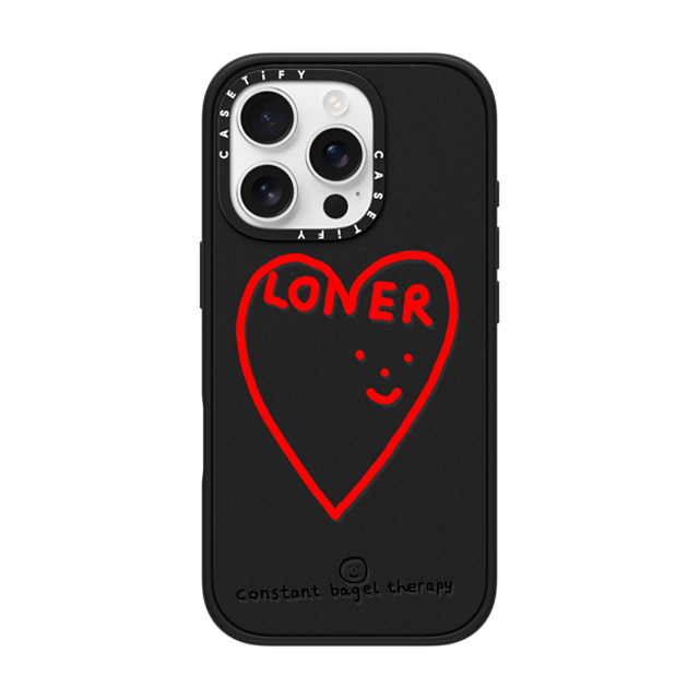 Constant Bagel Therapy x CASETiFY iPhone 16 Pro Case Heart,Cartoon マットブラック インパクトケース MagSafe対応 loner Mother's Day Constant Bagel Therapy x CASETiFY iPhone 16 Pro Case Heart,Cartoon マットブラック インパクトケース MagSafe対応 loner Mother's Day