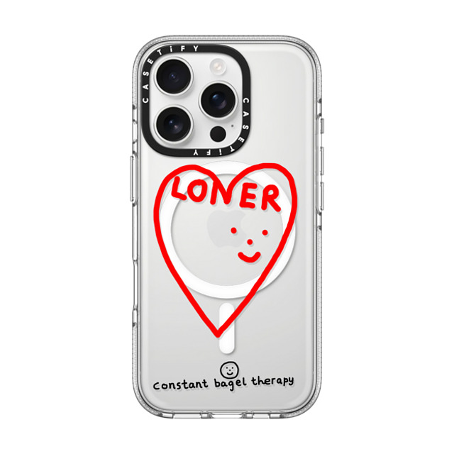 Constant Bagel Therapy x CASETiFY iPhone 16 Pro Case Heart,Cartoon クリア クリア ケース MagSafe対応 loner Mother's Day Constant Bagel Therapy x CASETiFY iPhone 16 Pro Case Heart,Cartoon クリア クリア ケース MagSafe対応 loner Mother's Day