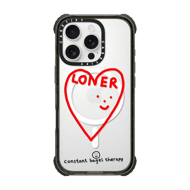 Constant Bagel Therapy x CASETiFY iPhone 16 Pro Case Heart,Cartoon Black ウルトラ インパクトケース MagSafe 対応 loner Father's Day Constant Bagel Therapy x CASETiFY iPhone 16 Pro Case Heart,Cartoon Black ウルトラ インパクトケース MagSafe 対応 loner Father's Day