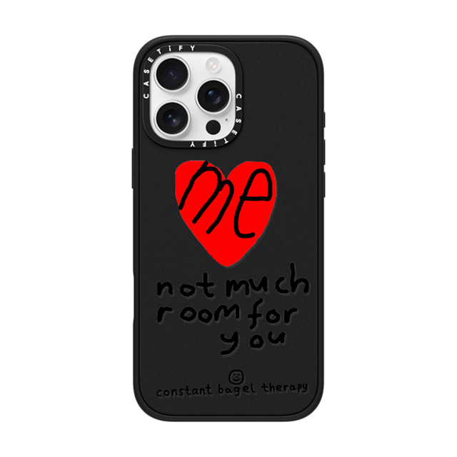 Constant Bagel Therapy x CASETiFY iPhone 16 Pro Max ケース Heart,Cartoon マットブラック インパクトケース MagSafe対応 me - not much room for you Father's Day Constant Bagel Therapy x CASETiFY iPhone 16 Pro Max ケース Heart,Cartoon マットブラック インパクトケース MagSafe対応 me - not much room for you Father's Day