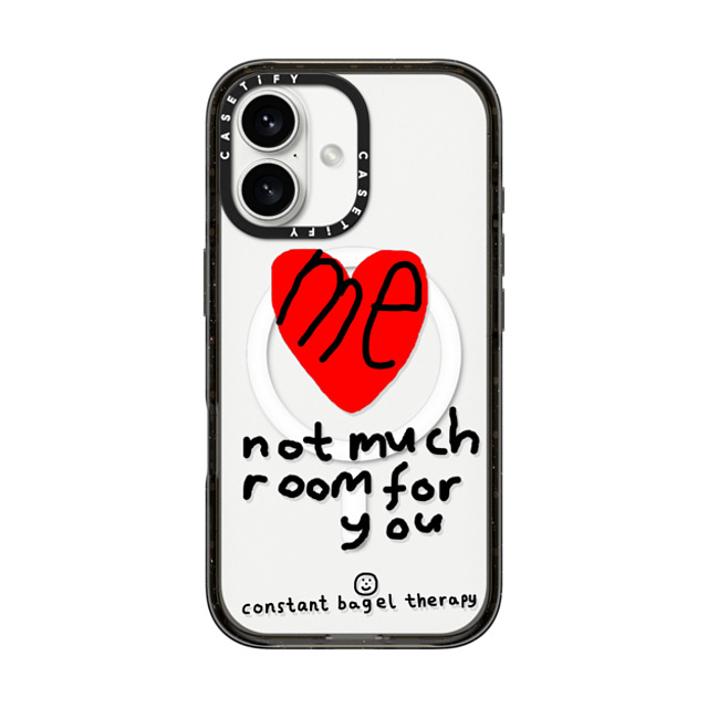 Constant Bagel Therapy x CASETiFY iPhone 16 ケース Heart,Cartoon ブラック インパクトケース MagSafe対応 me - not much room for you Father's Day Constant Bagel Therapy x CASETiFY iPhone 16 ケース Heart,Cartoon ブラック インパクトケース MagSafe対応 me - not much room for you Father's Day