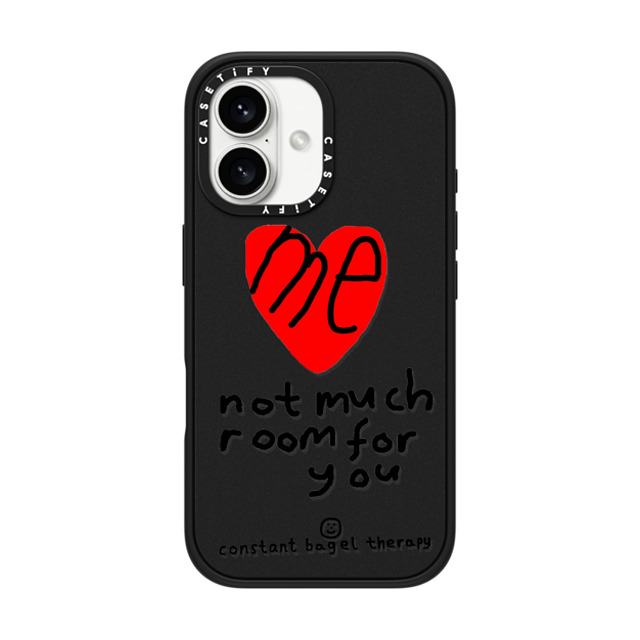 Constant Bagel Therapy x CASETiFY iPhone 16 ケース Heart,Cartoon マットブラック インパクトケース MagSafe対応 me - not much room for you Father's Day Constant Bagel Therapy x CASETiFY iPhone 16 ケース Heart,Cartoon マットブラック インパクトケース MagSafe対応 me - not much room for you Father's Day