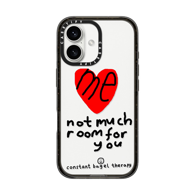 Constant Bagel Therapy x CASETiFY iPhone 16 ケース Heart,Cartoon ブラック インパクトケース me - not much room for you Father's Day Constant Bagel Therapy x CASETiFY iPhone 16 ケース Heart,Cartoon ブラック インパクトケース me - not much room for you Father's Day
