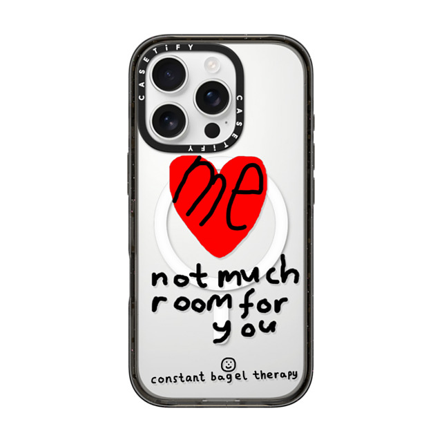 Constant Bagel Therapy x CASETiFY iPhone 16 Pro ケース Heart,Cartoon ブラック インパクトケース MagSafe対応 me - not much room for you Father's Day Constant Bagel Therapy x CASETiFY iPhone 16 Pro ケース Heart,Cartoon ブラック インパクトケース MagSafe対応 me - not much room for you Father's Day