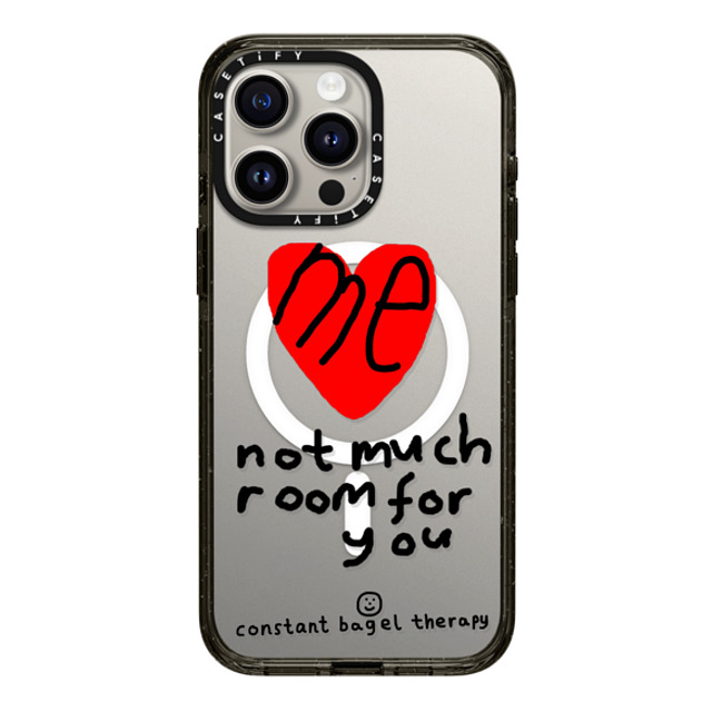 Constant Bagel Therapy x CASETiFY iPhone 15 Pro Max Case Heart,Cartoon Black Impact Case MagSafe Compatible me - not much room for you Mother's Day Constant Bagel Therapy x CASETiFY iPhone 15 Pro Max Case Heart,Cartoon Black Impact Case MagSafe Compatible me - not much room for you Mother's Day
