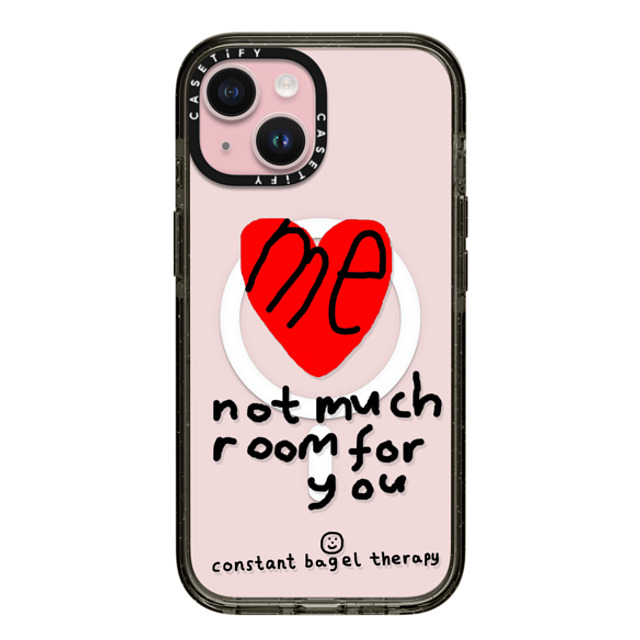 Constant Bagel Therapy x CASETiFY iPhone 15 ケース Heart,Cartoon ブラック インパクトケース MagSafe対応 me - not much room for you Father's Day Constant Bagel Therapy x CASETiFY iPhone 15 ケース Heart,Cartoon ブラック インパクトケース MagSafe対応 me - not much room for you Father's Day