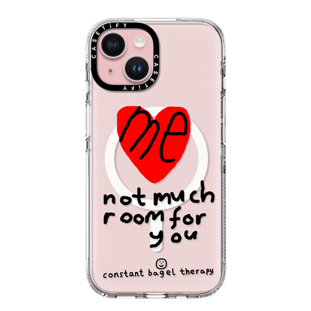 Constant Bagel Therapy x CASETiFY iPhone 15 ケース Heart,Cartoon クリア クリア ケース MagSafe対応 me - not much room for you Father's Day Constant Bagel Therapy x CASETiFY iPhone 15 ケース Heart,Cartoon クリア クリア ケース MagSafe対応 me - not much room for you Father's Day