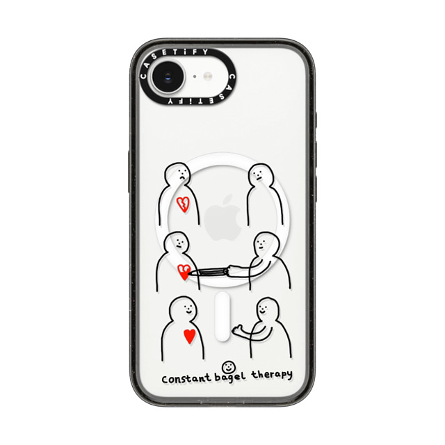 Constant Bagel Therapy x CASETiFY iPhone 16e Case Heart,Cartoon Black Impact Case MagSafe Compatible arts mends hearts Back to School Constant Bagel Therapy x CASETiFY iPhone 16e Case Heart,Cartoon Black Impact Case MagSafe Compatible arts mends hearts Back to School