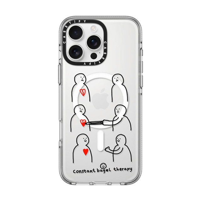 Constant Bagel Therapy x CASETiFY iPhone 16 Pro Max Case Heart,Cartoon クリア クリア ケース MagSafe対応 arts mends hearts Mother's Day Constant Bagel Therapy x CASETiFY iPhone 16 Pro Max Case Heart,Cartoon クリア クリア ケース MagSafe対応 arts mends hearts Mother's Day