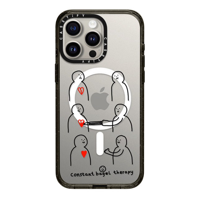 Constant Bagel Therapy x CASETiFY iPhone 15 Pro Max Case Heart,Cartoon Black Impact Case MagSafe Compatible arts mends hearts Mother's Day Constant Bagel Therapy x CASETiFY iPhone 15 Pro Max Case Heart,Cartoon Black Impact Case MagSafe Compatible arts mends hearts Mother's Day