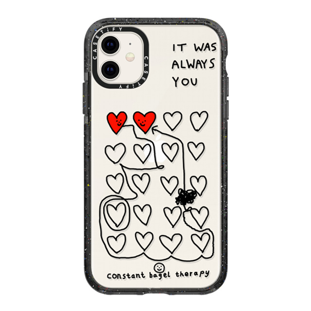Constant Bagel Therapy x CASETiFY iPhone 11 ケース ブラック インパクトケース it was always you