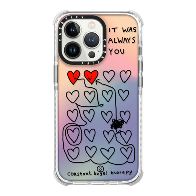 Constant Bagel Therapy x CASETiFY iPhone 13 Pro ケース オーロラ (レインボー) ウルトラインパクトケース it was always you