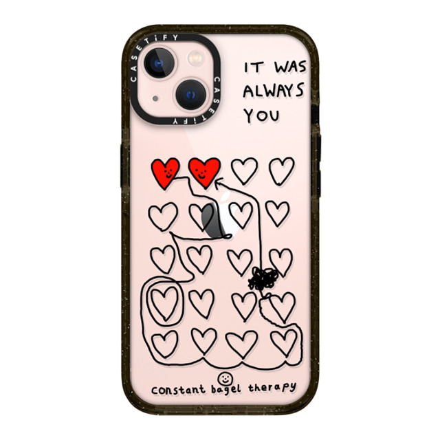 Constant Bagel Therapy x CASETiFY iPhone 13 ケース ブラック インパクトケース it was always you