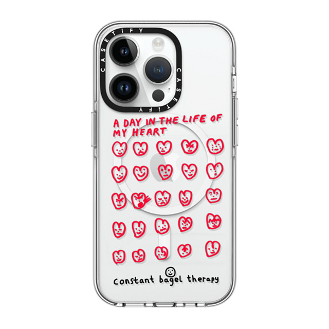 Constant Bagel Therapy x CASETiFY iPhone 14 Pro ケース クリア クリア ケース MagSafe対応 a day in the life of my heart