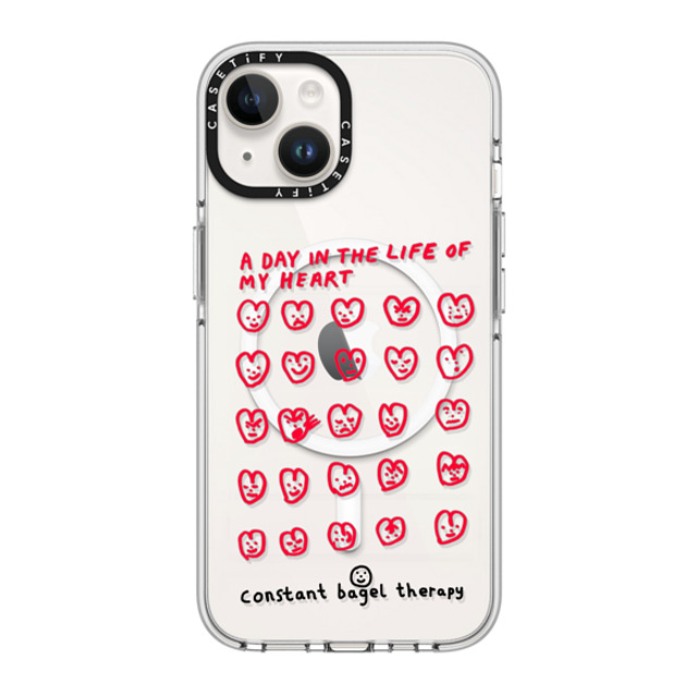 Constant Bagel Therapy x CASETiFY iPhone 14 Case Clear Clear Case MagSafe Compatible a day in the life of my heart Constant Bagel Therapy x CASETiFY iPhone 14 Case Clear Clear Case MagSafe Compatible a day in the life of my heart