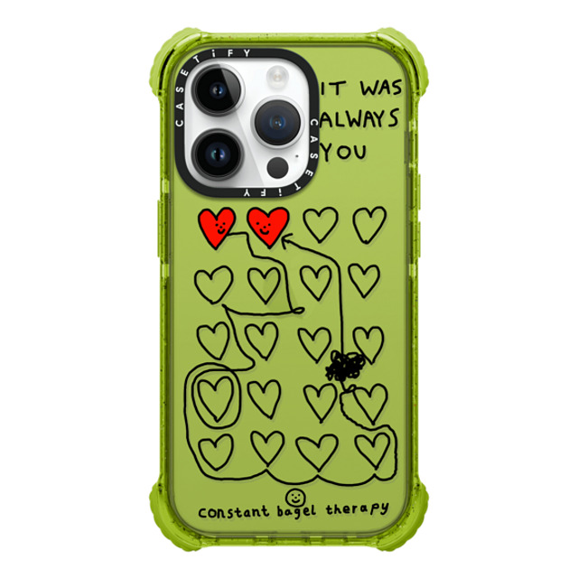 Constant Bagel Therapy x CASETiFY iPhone 14 Pro Case Kiwi ウルトラインパクトケース it was always you Constant Bagel Therapy x CASETiFY iPhone 14 Pro Case Kiwi ウルトラインパクトケース it was always you