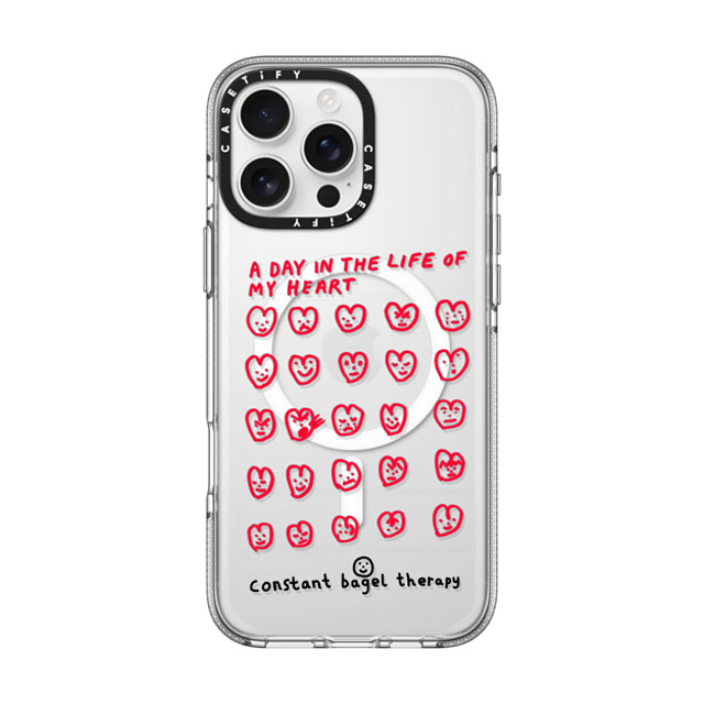 Constant Bagel Therapy x CASETiFY iPhone 16 Pro Max ケース クリア クリア ケース MagSafe対応 a day in the life of my heart