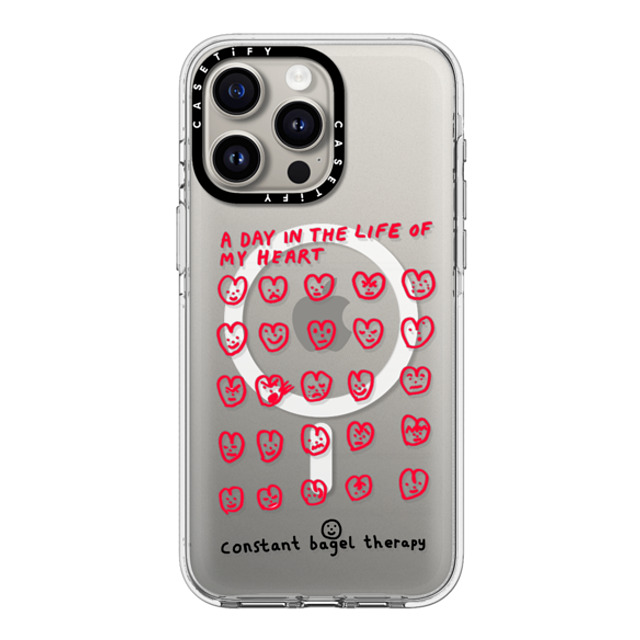 Constant Bagel Therapy x CASETiFY iPhone 15 Pro Max ケース クリア クリア ケース MagSafe対応 a day in the life of my heart