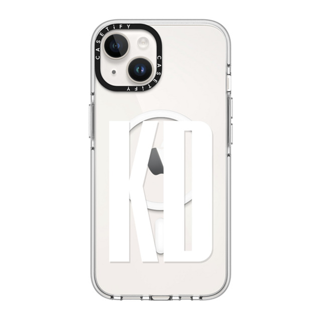 CASETiFY iPhone 14 Case Clear Clear Case MagSafe Compatible Custom Case - KD CASETiFY iPhone 14 Case Clear Clear Case MagSafe Compatible Custom Case - KD
