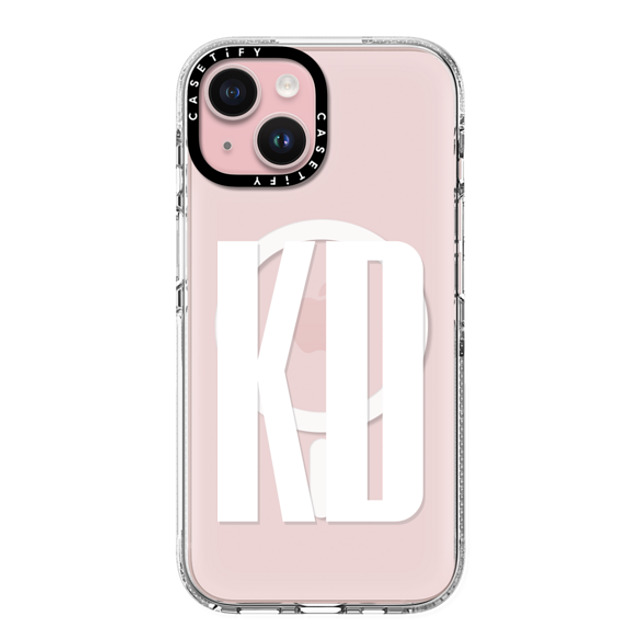 CASETiFY iPhone 15 Case Clear Clear Case MagSafe Compatible Custom Case - KD CASETiFY iPhone 15 Case Clear Clear Case MagSafe Compatible Custom Case - KD