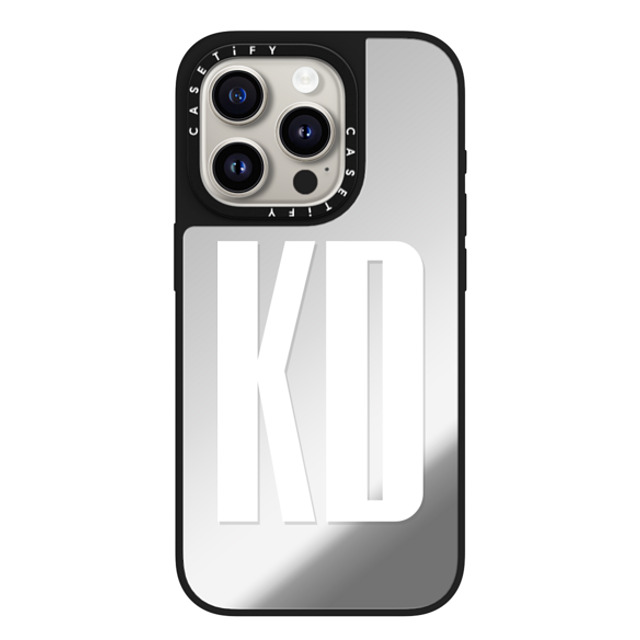 CASETiFY iPhone 15 Pro Case Silver on Black ミラーケース MagSafe対応 Custom Case - KD CASETiFY iPhone 15 Pro Case Silver on Black ミラーケース MagSafe対応 Custom Case - KD
