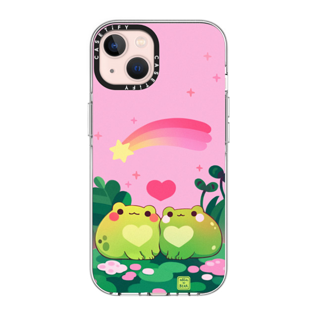 Ellievsbear x CASETiFY iPhone 13 ケース クリア クリア ケース MagSafe対応 Froggy love pink by ellievsbear