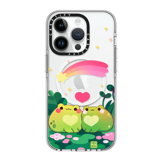 Ellievsbear x CASETiFY iPhone 14 Pro Case Clear Clear Case MagSafe Compatible Froggy love by ellievsbear Ellievsbear x CASETiFY iPhone 14 Pro Case Clear Clear Case MagSafe Compatible Froggy love by ellievsbear