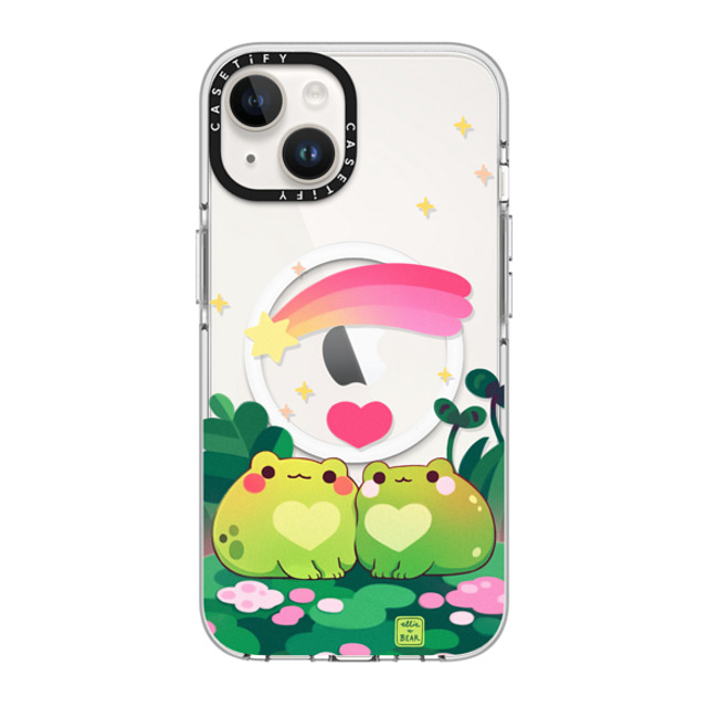 Ellievsbear x CASETiFY iPhone 14 Case Clear Clear Case MagSafe Compatible Froggy love by ellievsbear Ellievsbear x CASETiFY iPhone 14 Case Clear Clear Case MagSafe Compatible Froggy love by ellievsbear