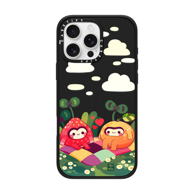 Ellievsbear x CASETiFY iPhone 16 Pro Max ケース マットブラック インパクトケース MagSafe対応 Fruity besties by ellievsbear