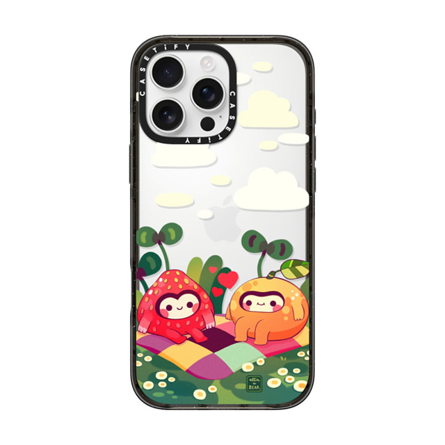 Ellievsbear x CASETiFY iPhone 16 Pro Max ケース ブラック インパクトケース Fruity besties by ellievsbear