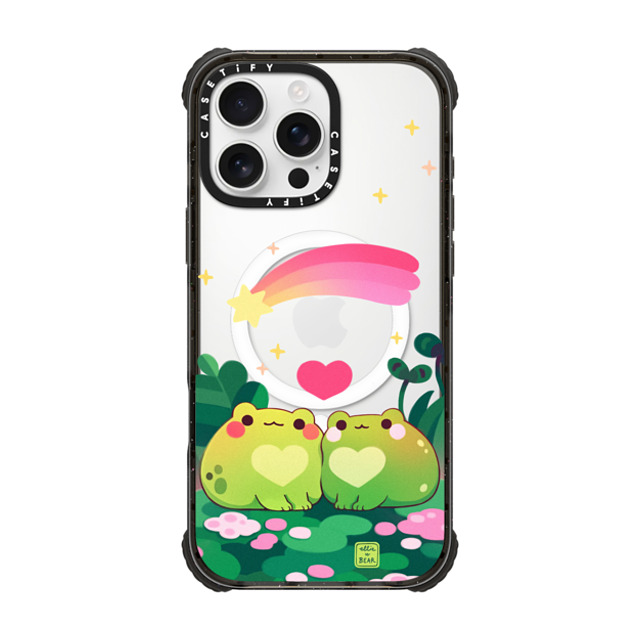 Ellievsbear x CASETiFY iPhone 16 Pro Max Case Black ウルトラ インパクトケース MagSafe 対応 Froggy love by ellievsbear Ellievsbear x CASETiFY iPhone 16 Pro Max Case Black ウルトラ インパクトケース MagSafe 対応 Froggy love by ellievsbear