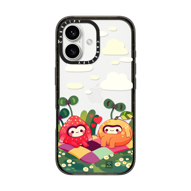 Ellievsbear x CASETiFY iPhone 16 ケース ブラック インパクトケース Fruity besties by ellievsbear