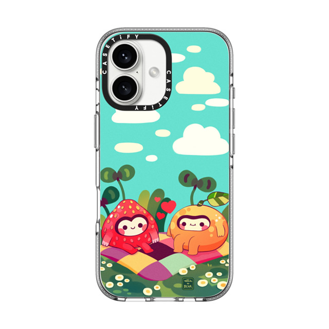Ellievsbear x CASETiFY iPhone 16 ケース クリア クリア ケース MagSafe対応 Fruity besties blue by ellievsbear