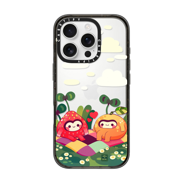 Ellievsbear x CASETiFY iPhone 16 Pro ケース ブラック インパクトケース Fruity besties by ellievsbear