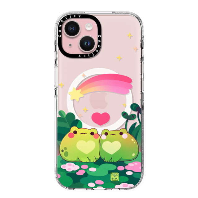Ellievsbear x CASETiFY iPhone 15 ケース クリア クリア ケース MagSafe対応 Froggy love by ellievsbear
