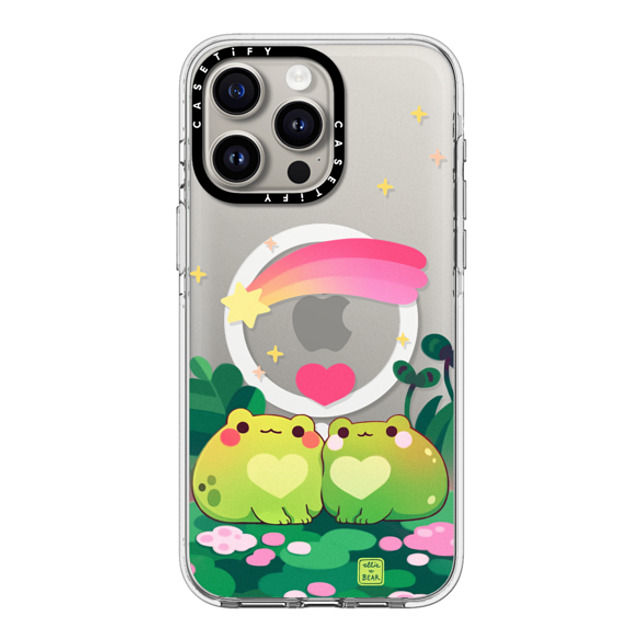 Ellievsbear x CASETiFY iPhone 15 Pro Max ケース クリア クリア ケース MagSafe対応 Froggy love by ellievsbear