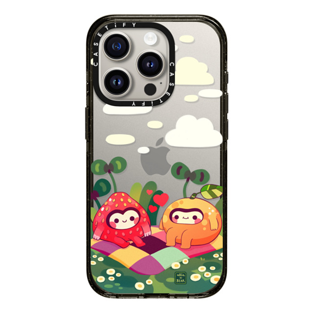 Ellievsbear x CASETiFY iPhone 15 Pro ケース ブラック インパクトケース Fruity besties by ellievsbear