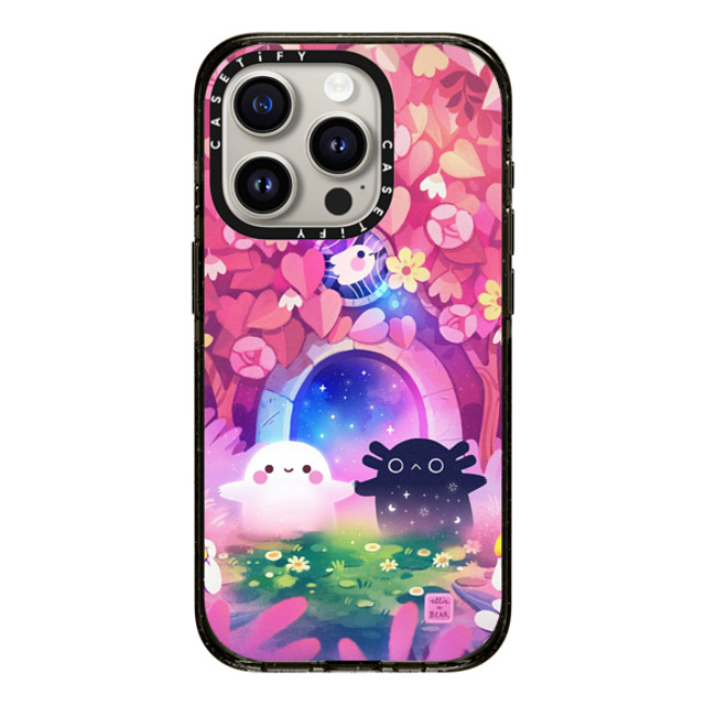 Ellievsbear x CASETiFY iPhone 15 Pro ケース ブラック インパクトケース MagSafe対応 Soulmates by ellievsbear
