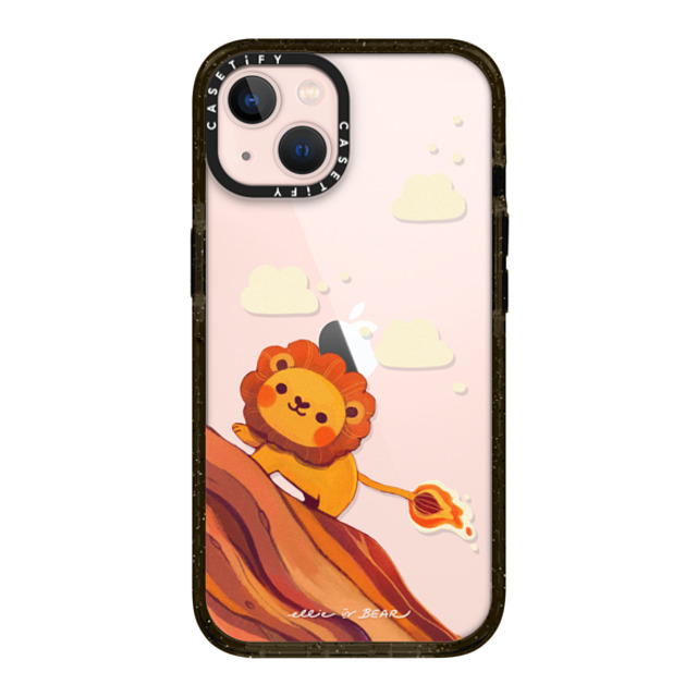 Ellievsbear x CASETiFY iPhone 13 ケース ブラック インパクトケース Baby Lion by ellievsbear