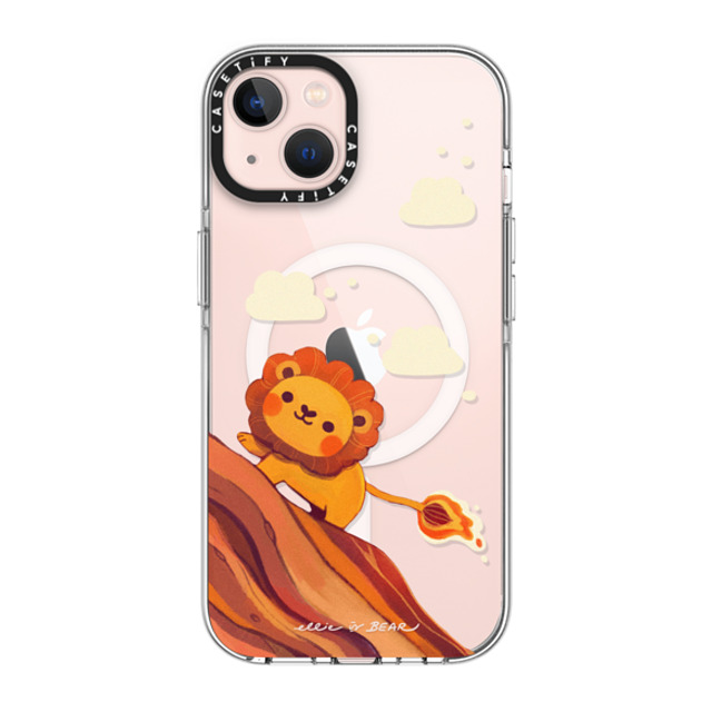 Ellievsbear x CASETiFY iPhone 13 ケース クリア クリア ケース MagSafe対応 Baby Lion by ellievsbear