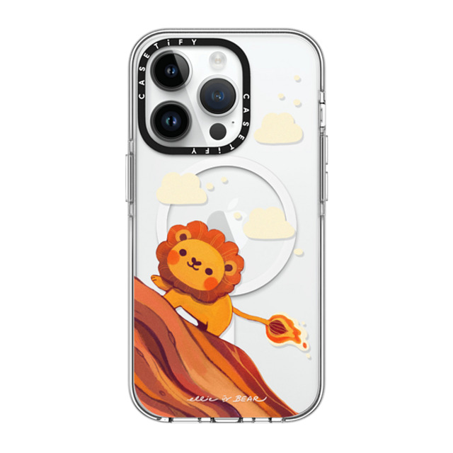 Ellievsbear x CASETiFY iPhone 14 Pro ケース クリア クリア ケース MagSafe対応 Baby Lion by ellievsbear