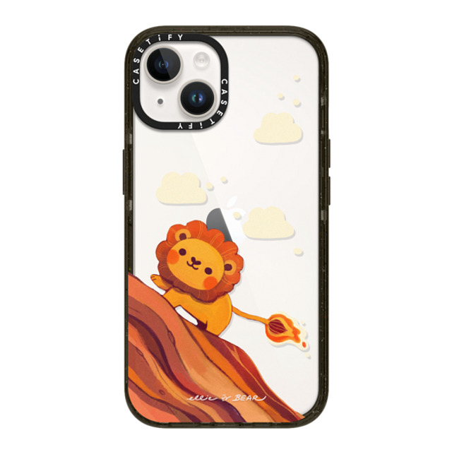 Ellievsbear x CASETiFY iPhone 14 ケース ブラック インパクトケース Baby Lion by ellievsbear