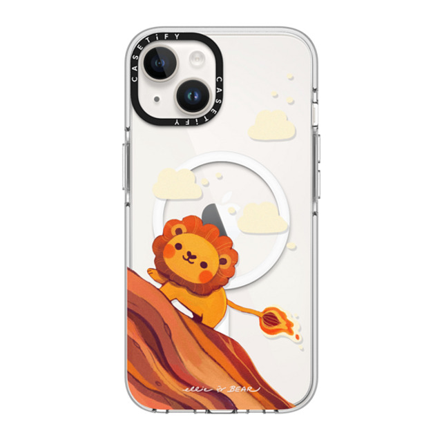 Ellievsbear x CASETiFY iPhone 14 ケース クリア クリア ケース MagSafe対応 Baby Lion by ellievsbear